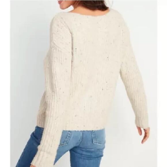 Old Navy Mock Neck Speckled Sweater Over Size Crewneck Fine Knit Size M - Picture 3 of 12